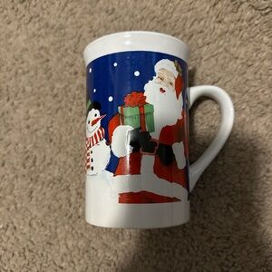 NWOT Royal Norfolk Christmas mug with Santa and snowman design